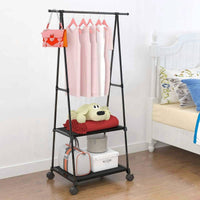 Prenosivi stalak za odeću Stalak trouglastog dizajna Organizacija garderobe Pokretni stalak sa točkićima Višenamenski stalak Čvrst i stabilan stalak Trouglasti stalak za odeću Praktično odlaganje odeće Savršeno rešenje za garderober Stalak za odeću sa točkićima