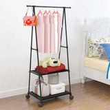 Prenosivi stalak za odeću Stalak trouglastog dizajna Organizacija garderobe Pokretni stalak sa točkićima Višenamenski stalak Čvrst i stabilan stalak Trouglasti stalak za odeću Praktično odlaganje odeće Savršeno rešenje za garderober Stalak za odeću sa točkićima