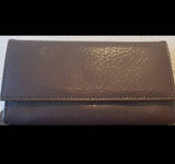 Konobarski Novčanik Novčanik sa Više Pregrada Novčanik za Konobare Praktičan Dizajn Novčanika Tamno Braon i Crna Boja Novčanika