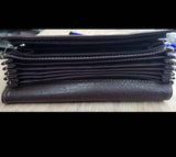 Konobarski Novčanik Novčanik sa Više Pregrada Novčanik za Konobare Praktičan Dizajn Novčanika Tamno Braon i Crna Boja Novčanika