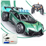 Drift igračka auto na daljinski upravljač sa efektima 2.4G - Zeleni