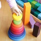 Drvena kula u boji - Geometrijska sortirajuća igračka za decu