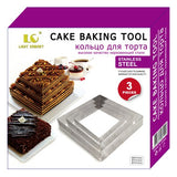 Set od 3 Kvadratna Kalupa za Torte