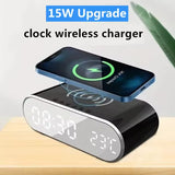 3u1 Bežični Alarm Punjač Sat