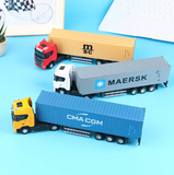 Kontejnerski kamion šleper model igračke za decu 1:36 - Plavi