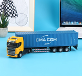 Kontejnerski kamion šleper model igračke za decu 1:36 - Plavi