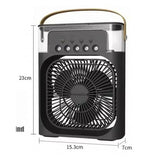 Prenosni rashladni ventilator sa ovlaživanjem i LED osvetljenjem