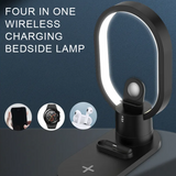 Multifunkcionalni Bežični Punjač 4u1 Sa Noćnom LED Lampom