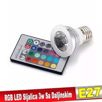 RGB LED Sijalica 3w Sa Daljinskim