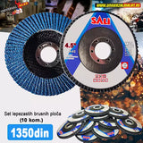 Set lepezastih brusnih ploča za metal drvo