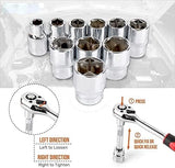 Set Nasadnih Ključeva Hrom Vanadijum 10 Nastavaka