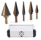 Set stepenastih burgija od titanijuma