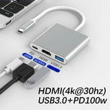USB-C na HDMI 4K adapter 3-u-1 sa USB 3.0 i USB-C PD priključkom