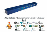 Aku set za orezivanje 5u1 – Multifunkcionalni aku set za dvorište i baštu