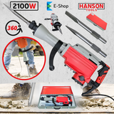 Snažni električni udarni čekić 2100 W / 45 J