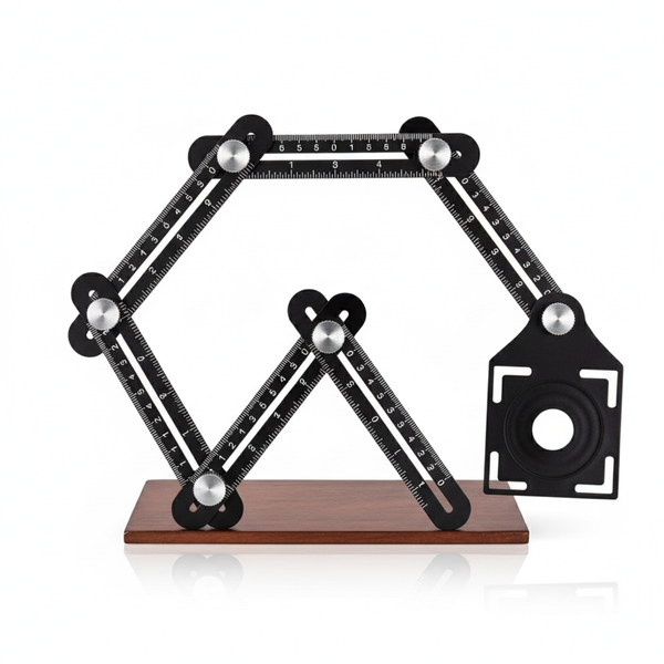 Multifunkcionalni metalni lenjir za kopiranje uglova - prikaz