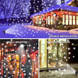 Snežni led projektor bele pahulje