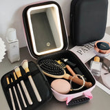 Kozmetička torba – prenosiva makeup kozmetička torba sa ogledalom za šminku