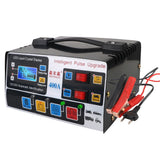 Pametni punjač akumulatora za automobil 220W – EU priključak, 12V/24V, sa LCD ekranom i funkcijom pulse popravke