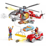 Edukativna Igračka – Helikopter i Vatrogasno Vozilo kvad crvene boje