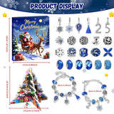 Plavi Božićni Advent Kalendar sa 24 iznenađenja – DIY Nakit, Narukvice i Dekorativni Privesci