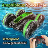Amfibijska Stunt Kola 360° na Daljinsko Upravljanje – Dvostrani RC Automobil za Decu