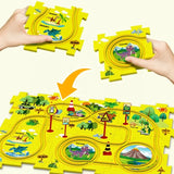 EPT dečiji DIY mini električni autić – set sa stazom i slagalicom