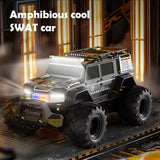 RC amfibijsko vozilo – 4WD policijski auto sa svetlima i stunt funkcijama