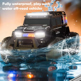 RC amfibijsko vozilo – 4WD policijski auto sa svetlima i stunt funkcijama