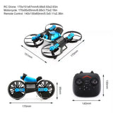 2-u-1 RC Motor – Dron za Kopno i Vazduh – Mini Deformabilni Helikopter sa Sat Kontrolom (WiFi, Kamera, 3+ godine)