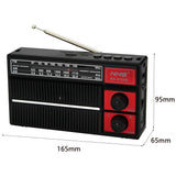 Radio sa Bluetooth povezivanjem i solarnim punjenjem Dimenzije