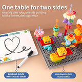 Dečiji sto za igru sa kockicama i tablom za crtanje – 2 u 1 kreativni set