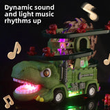 Električna Triceratops Roler-Koster Igračka sa Muzikom i Rotirajućim Točkom | Dino Staza sa Penjanjem i Klizanjem