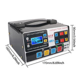 Pametni punjač akumulatora za automobil 220W – EU priključak, 12V/24V, sa LCD ekranom i funkcijom pulse popravke