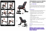 Podesiva fitness klupa 6u1 - karakteristike i dimenzije