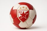 Professional product photo of Red Star Belgrade leather soccer ball