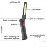 Led lampa punjiva na preklop sa magnetom