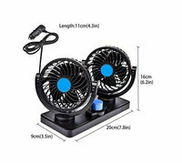 Dupli ventilator za hladjenje u autu (12V) - Dupli ventilator za hladjenje u autu (12V)