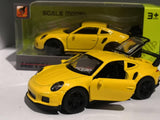Metalni autić Porches 911 turbo žuti