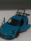 Metalni autić Porches 911 turbo Plavi