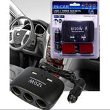 3 utičnice za auto+ 2 usb ulaza