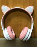 Bluetooth slušalice mačje uši sa LED svetlom
