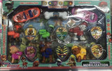 Patrolne šape set 6 u1 figura sa skejtom i bedževima