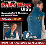 Plašt masažer za ledja + grejač 2u1 relief wrap