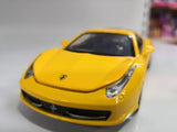Ferrari 458 žuti metalni autić