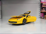 Ferrari 458 žuti metalni autić