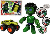 Hulk metalni super heroj sa vozilom