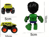 Hulk metalni super heroj sa vozilom