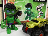 Hulk metalni super heroj sa vozilom