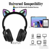 Slušalice blutut unicorn STN-27 /RGB crne i roze - Slušalice blutut unicorn STN-27 /RGB crne i roze